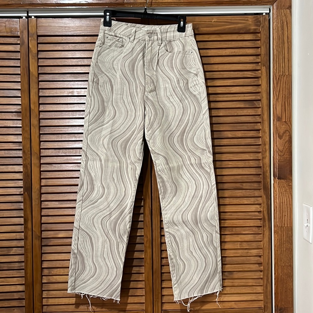 Glassons Tan Swirl Jeans